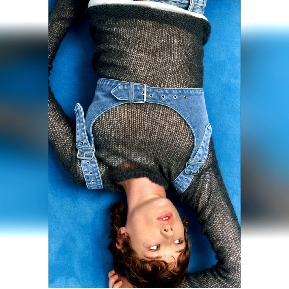 NWT zara buckled denim top - Picture 13 of 13